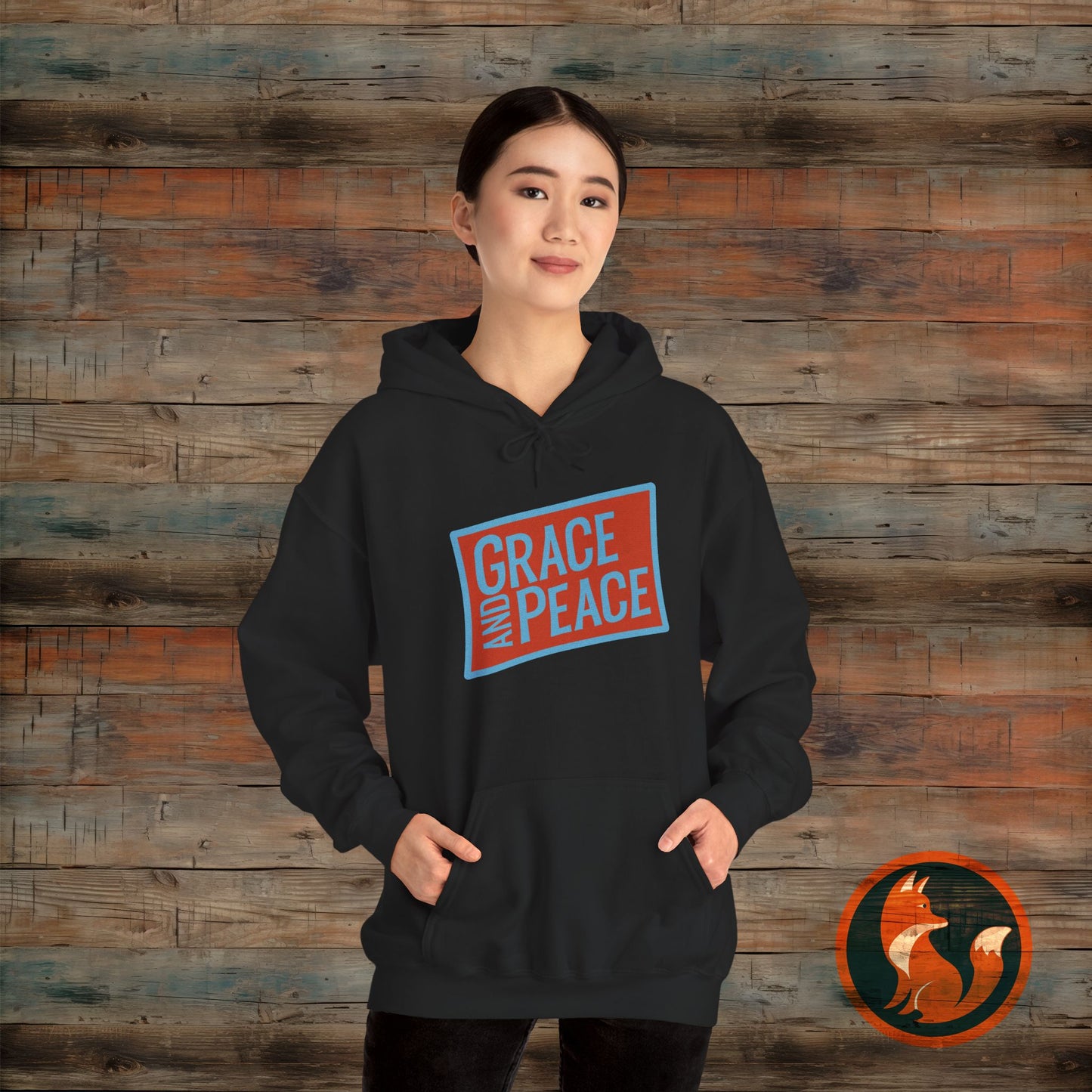 Unisex Grace and Peace Hooded Sweatshirt | Cozy Gift for Faith, Spirituality, Relaxation, Thoughtful Occasions, Everyday Wear