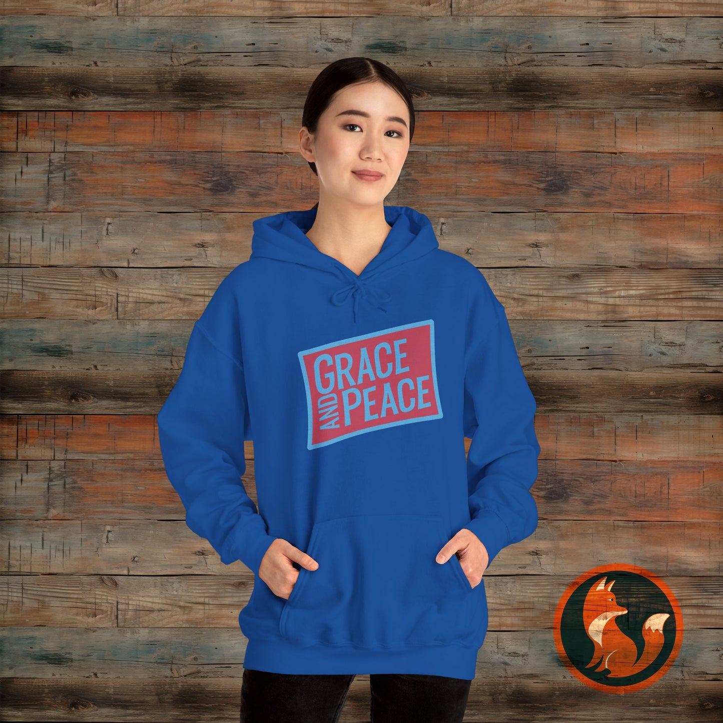 Unisex Grace and Peace Hooded Sweatshirt | Cozy Gift for Faith, Spirituality, Relaxation, Thoughtful Occasions, Everyday Wear