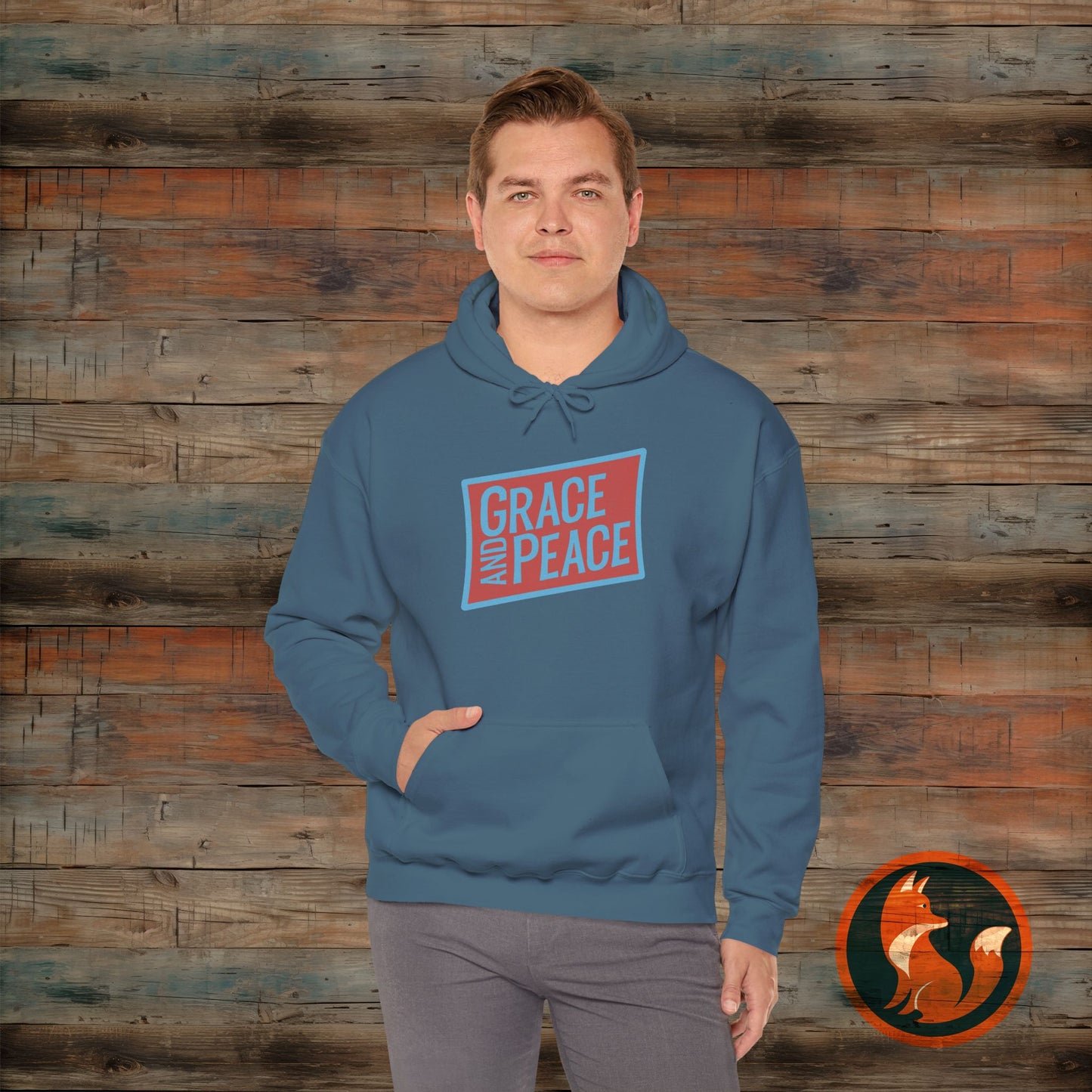 Unisex Grace and Peace Hooded Sweatshirt | Cozy Gift for Faith, Spirituality, Relaxation, Thoughtful Occasions, Everyday Wear