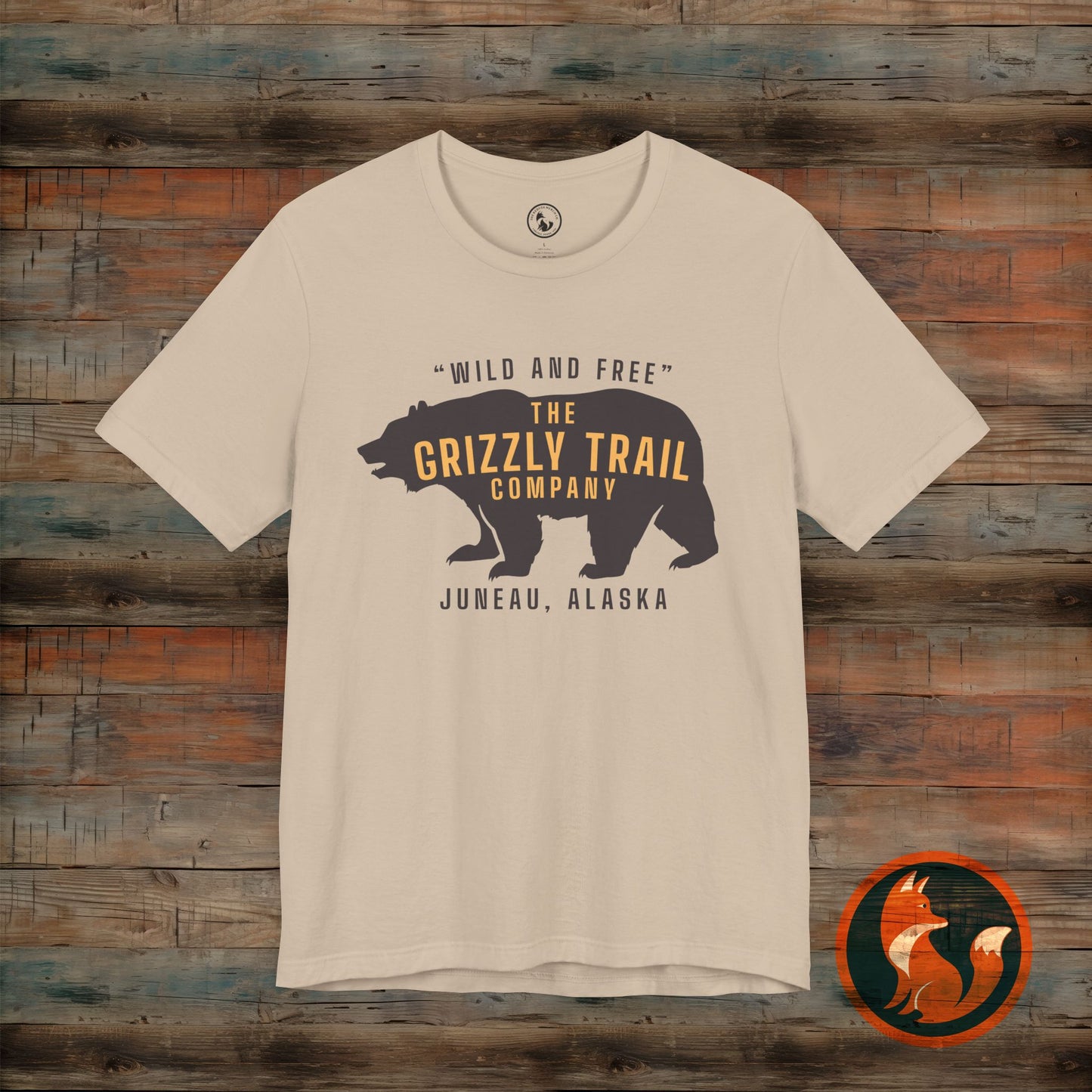 Wild and Free Grizzly Bear T-Shirt, Outdoor Apparel, Adventure Tee, Nature Lover Gift, Unisex Eco-Friendly Shirt
