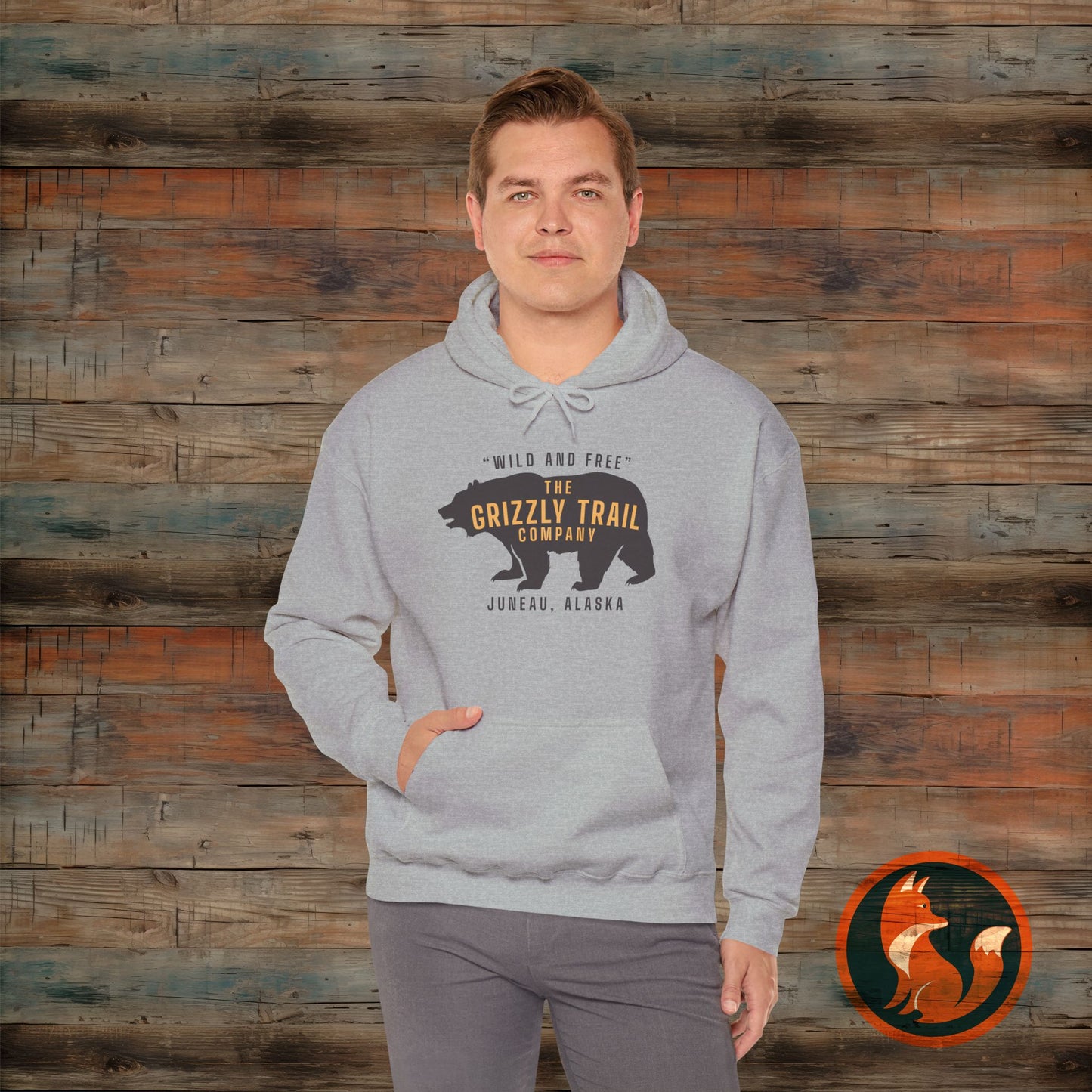Cozy Adventure Hoodie, Grizzly Bear Print Sweatshirt, Wild and Free Apparel, Nature Lover Gift, Alaskan Style Clothing