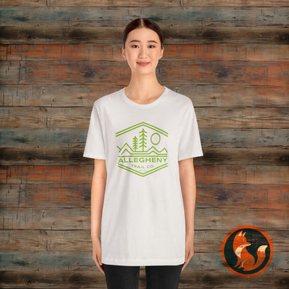 Nature-Inspired Unisex Tee with Allegheny Trail Design, Outdoor Adventure Shirt, Eco-Friendly Apparel, Hiking Gift, Travel T-Shirt
