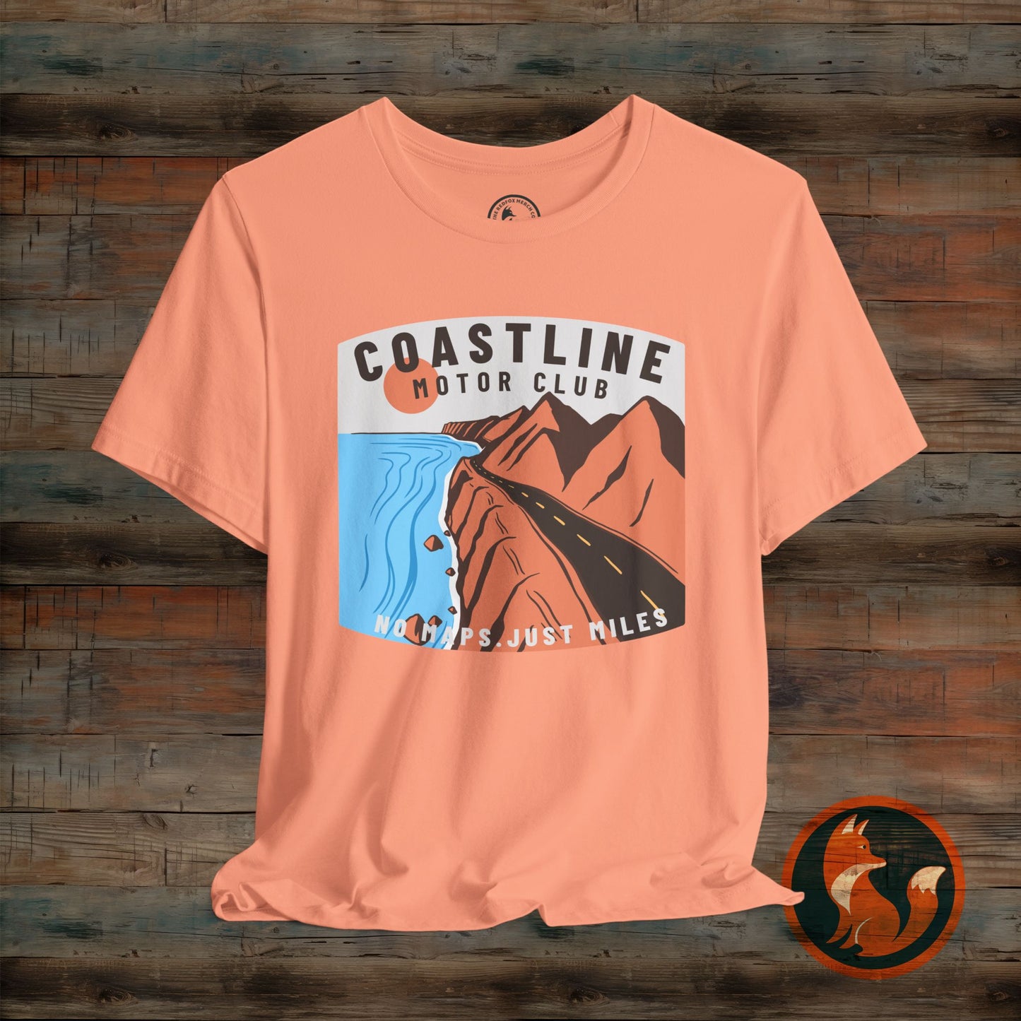 Coastline Motor Club Tee, Vintage Travel Shirt, Summer Vacation Apparel, Road Trip T-shirt, Adventure Gift Idea