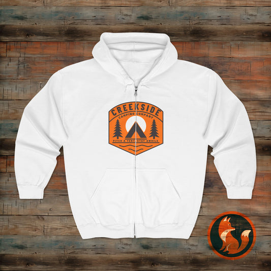 Camping Hooded Sweatshirt - Creekside Camping Company Design