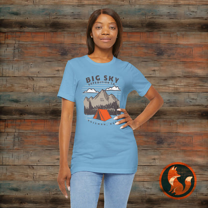 Adventure Inspired Graphic Tee, Outdoor T-Shirt, Camping Apparel, Nature Lover Gift, Travel Shirt, Big Sky Expedition