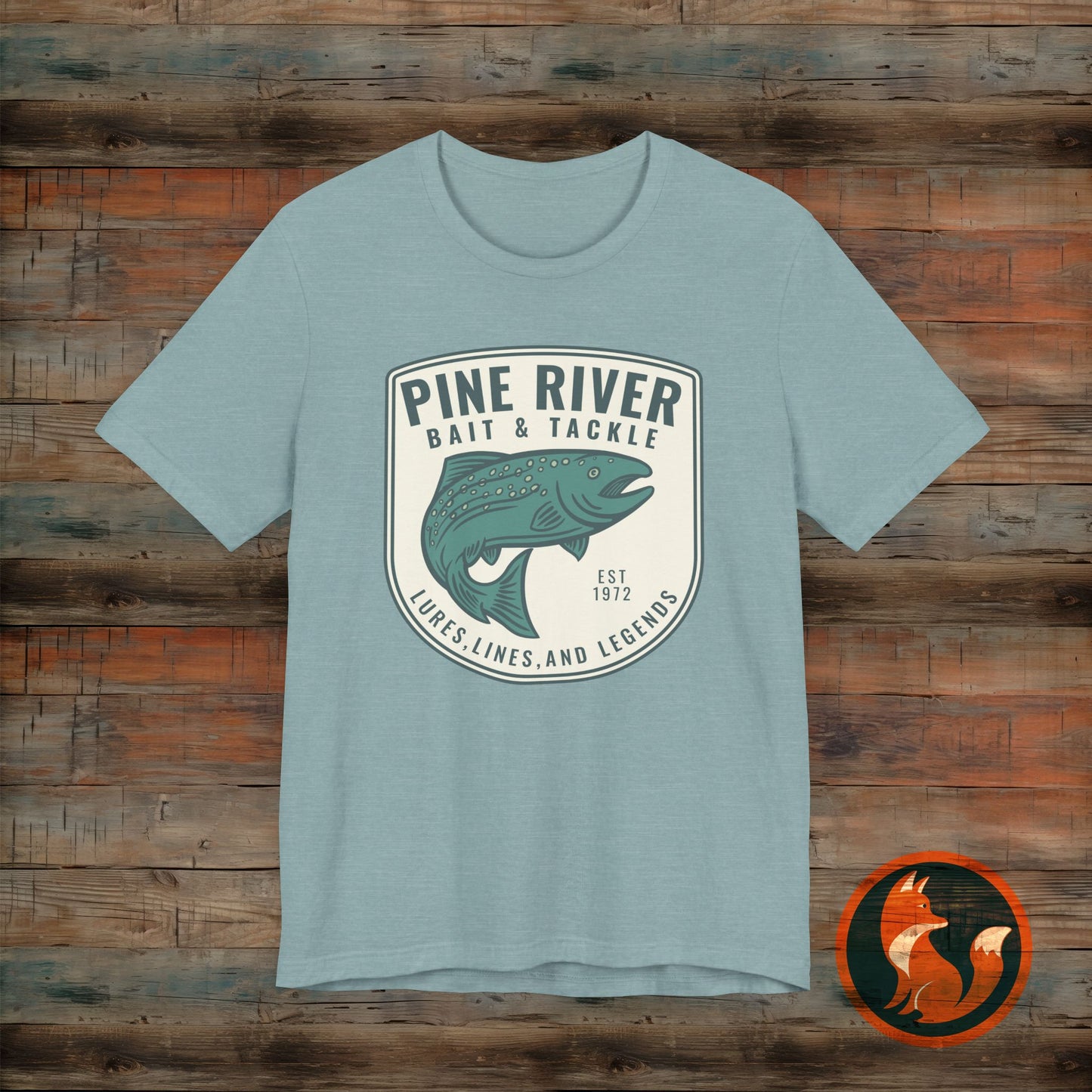 Pine River Fishing Tee - Perfect for Outdoors Enthusiasts, Great for Summer, Father's Day, Fishing Trips, or Just Casual Wear