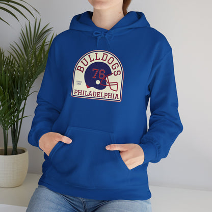 Vintage Bulldogs Hoodie, Unisex Sports Sweatshirt, Philadelphia Apparel, Cozy Game Day Gear, Unique Gift for Him/Her