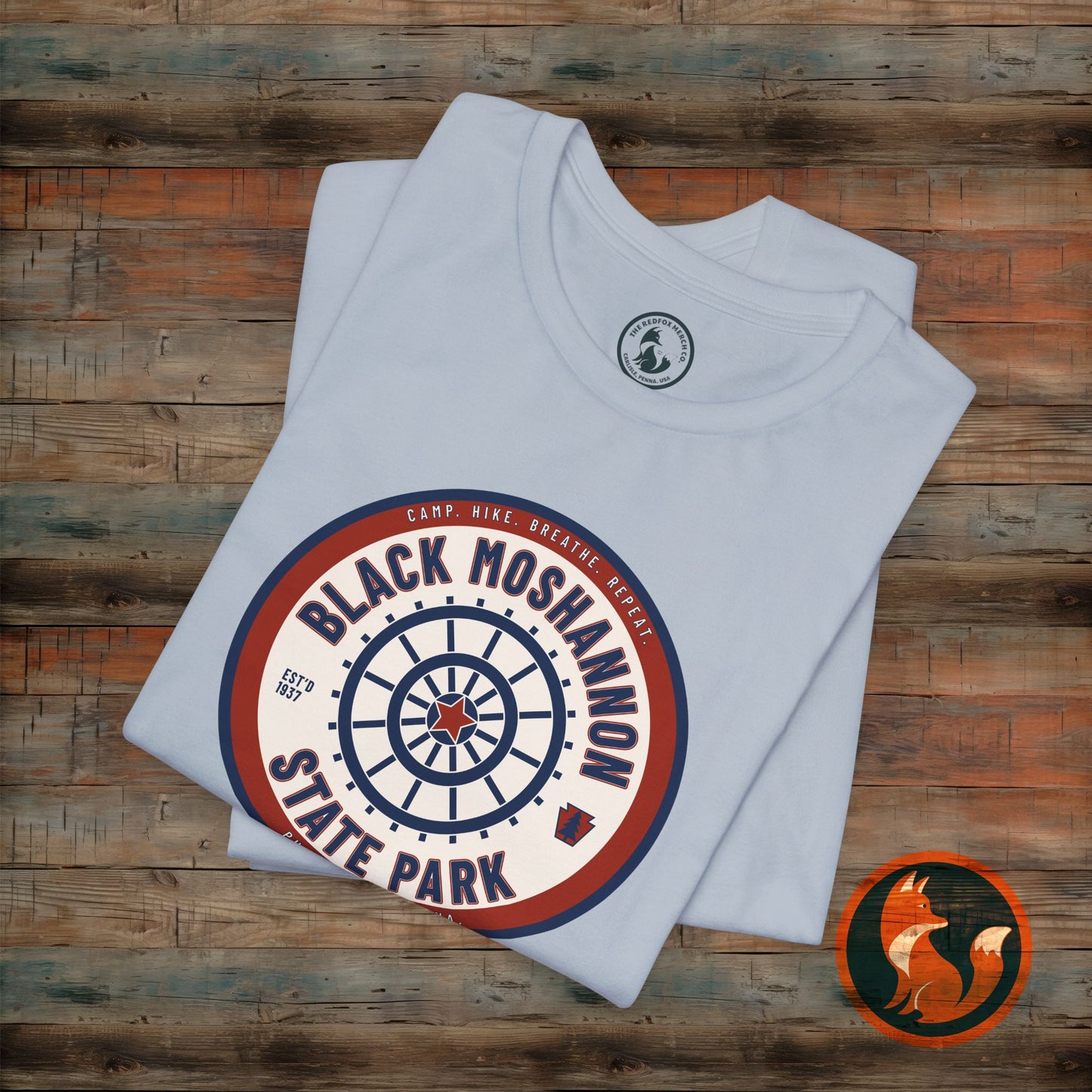 Black Moshannon State Park Tee, Unisex Nature Shirt, Outdoor Adventure Top, Camping Gift, Summer Travel Apparel