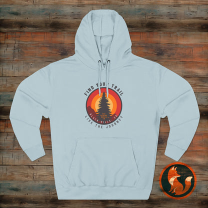 Adventure-Inspired Fleece Hoodie with Retro Design, Cozy Layer for Nature Lovers, Perfect for Hiking, Camping, Travel, Gifts