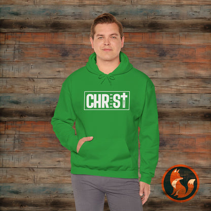Faith-Inspired Hoodie with Christ Design | Cozy Christian Apparel, Unisex Sweatshirt, Casual Wear, Gift for Believers, Church Events
