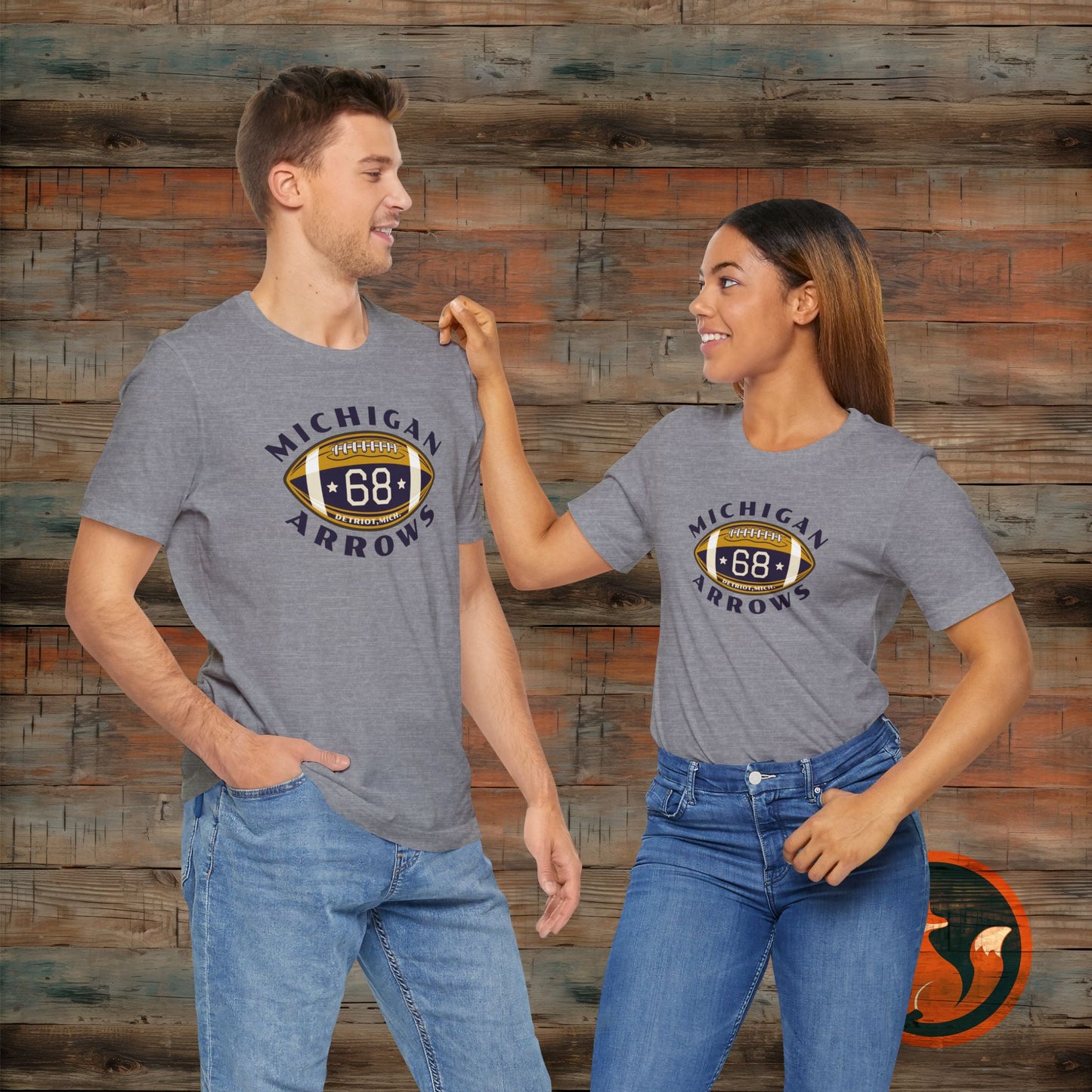Vintage Michigan Arrows Football Tee, Unisex Classic Sports Shirt, Gift for Him, Casual Wear, Fall Game Day Shirt