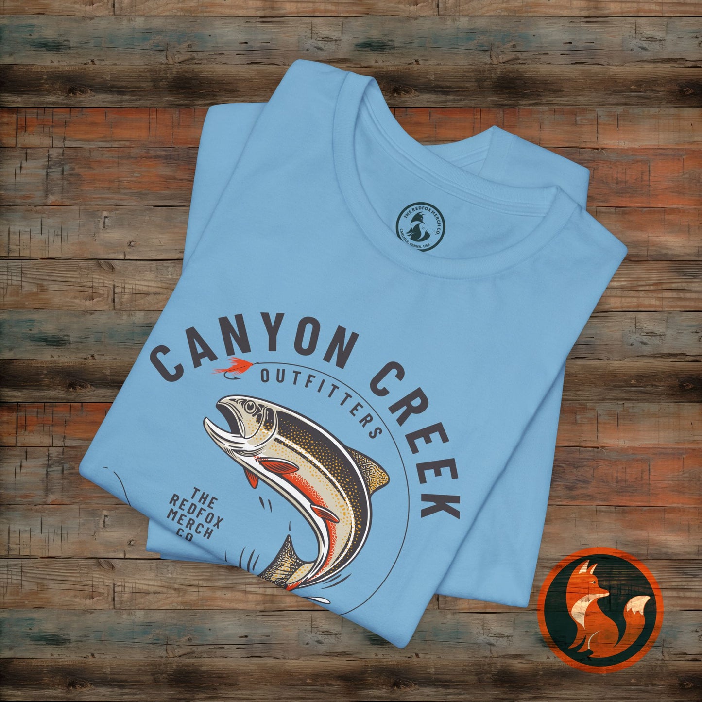Canyon Creek Vintage Fishing Tee, Unisex Casual Shirt, Outdoor Adventure Apparel, Gift for Anglers, Nature Lover's Tee