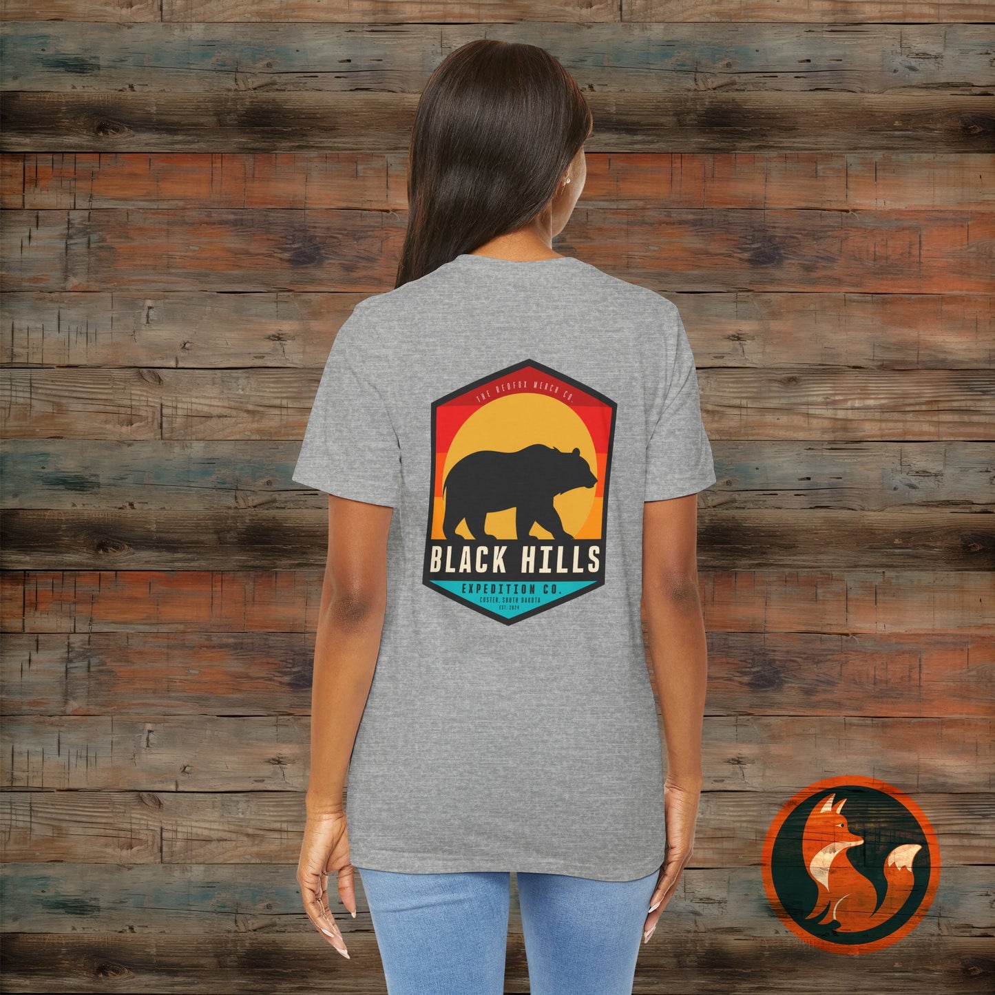 Black Hills Bear Short Sleeve Tee | Adventure Shirt, Nature Lover Gift, Hiking Apparel, Travel Tee, Outdoor Enthusiast Wear