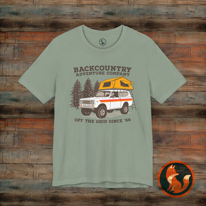 Backcountry Adventure Company Tee, Vintage Camping Shirt, Outdoor Enthusiast Gift, Unisex Graphic Tee, Travel Lover Apparel