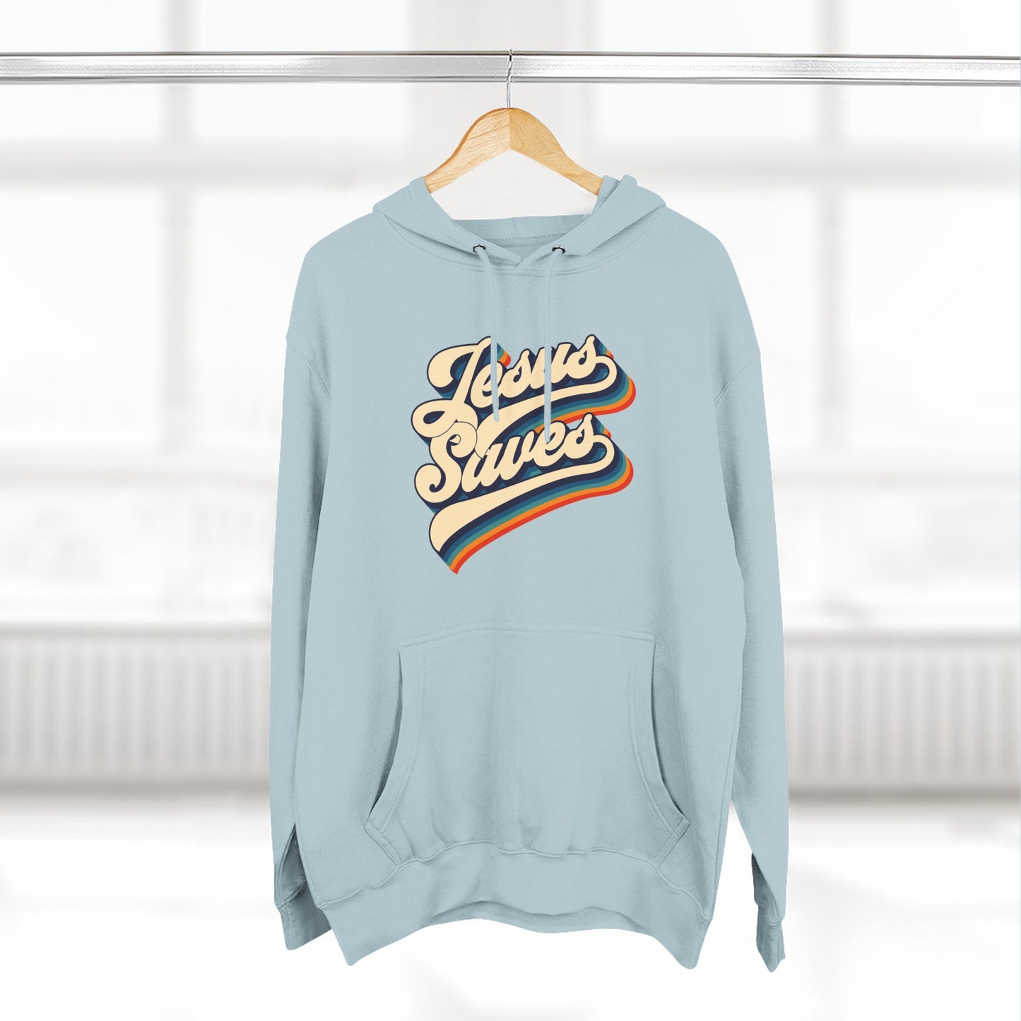 Vintage Jesus Saves Fleece Hoodie, Cozy Religious Sweatshirt, Faith-based Gift, Winter Wardrobe Essential, Perfect for Church Events