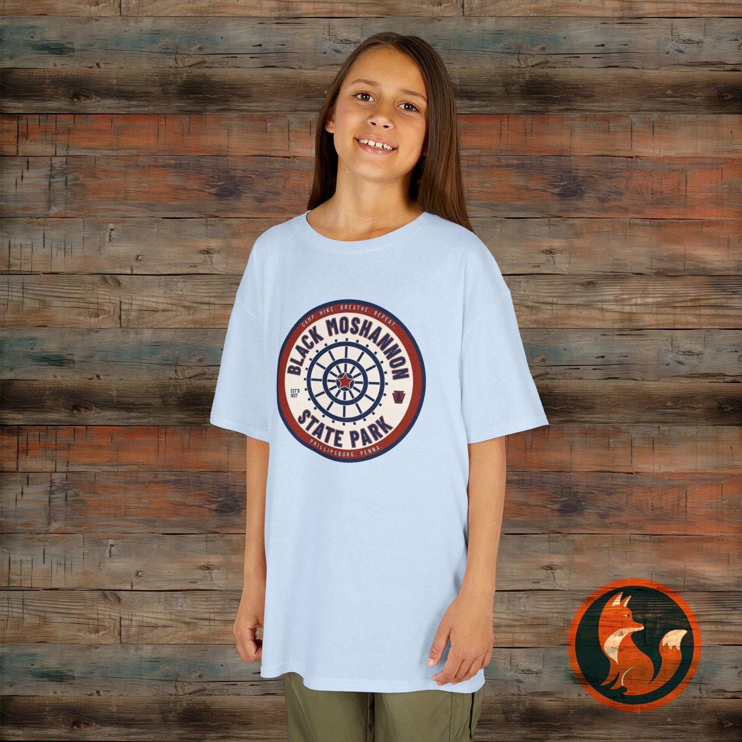 Black Moshannon State Park Kids Tee, Outdoor Adventure Kids Shirt, Nature Lover Gift, Campsite T-Shirt, Summer Family Trip Apparel, Youth Outdoor Clothing