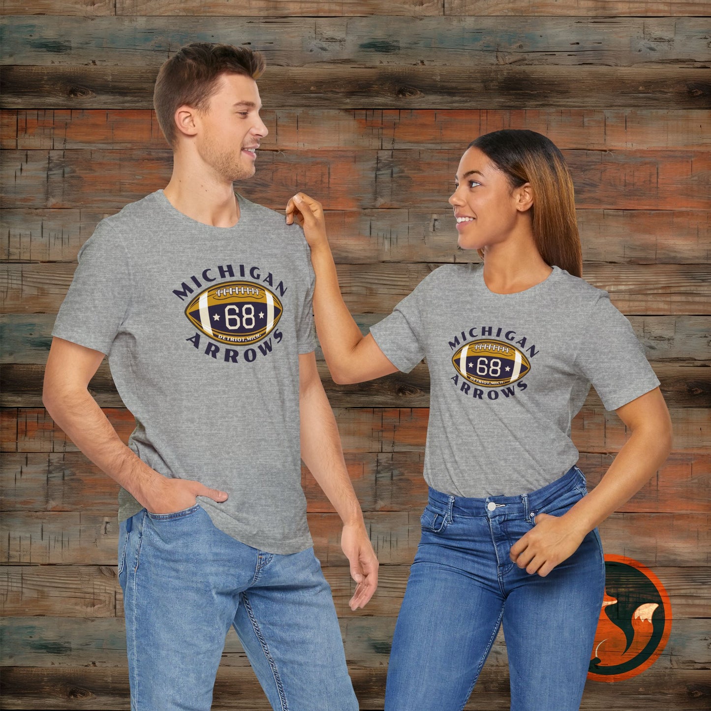 Vintage Michigan Arrows Football Tee, Unisex Classic Sports Shirt, Gift for Him, Casual Wear, Fall Game Day Shirt