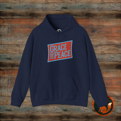 Unisex Grace and Peace Hooded Sweatshirt | Cozy Gift for Faith, Spirituality, Relaxation, Thoughtful Occasions, Everyday Wear