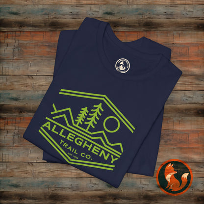 Nature-Inspired Unisex Tee with Allegheny Trail Design, Outdoor Adventure Shirt, Eco-Friendly Apparel, Hiking Gift, Travel T-Shirt