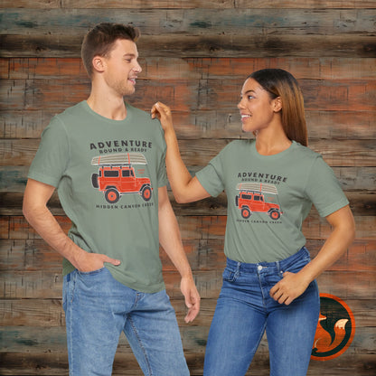Adventure Bound & Ready Tee, Unisex T-Shirt, Outdoor Apparel, Camping Gift, Travel Shirt, Adventure Lover's Top