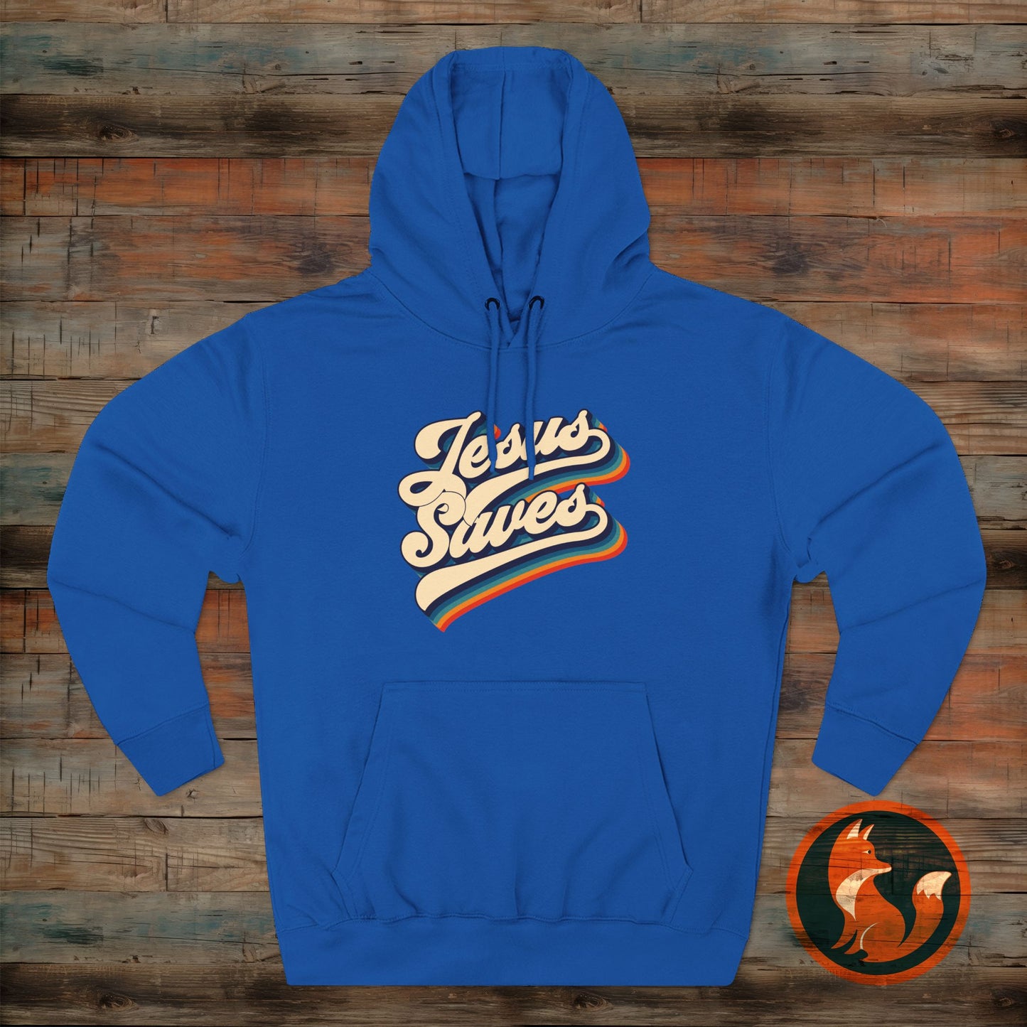 Vintage Jesus Saves Fleece Hoodie, Cozy Religious Sweatshirt, Faith-based Gift, Winter Wardrobe Essential, Perfect for Church Events