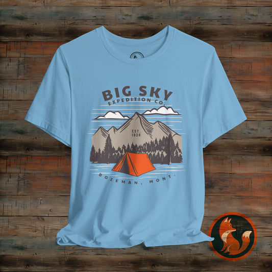 Adventure Inspired Graphic Tee, Outdoor T-Shirt, Camping Apparel, Nature Lover Gift, Travel Shirt, Big Sky Expedition