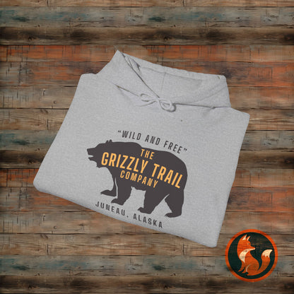 Cozy Adventure Hoodie, Grizzly Bear Print Sweatshirt, Wild and Free Apparel, Nature Lover Gift, Alaskan Style Clothing
