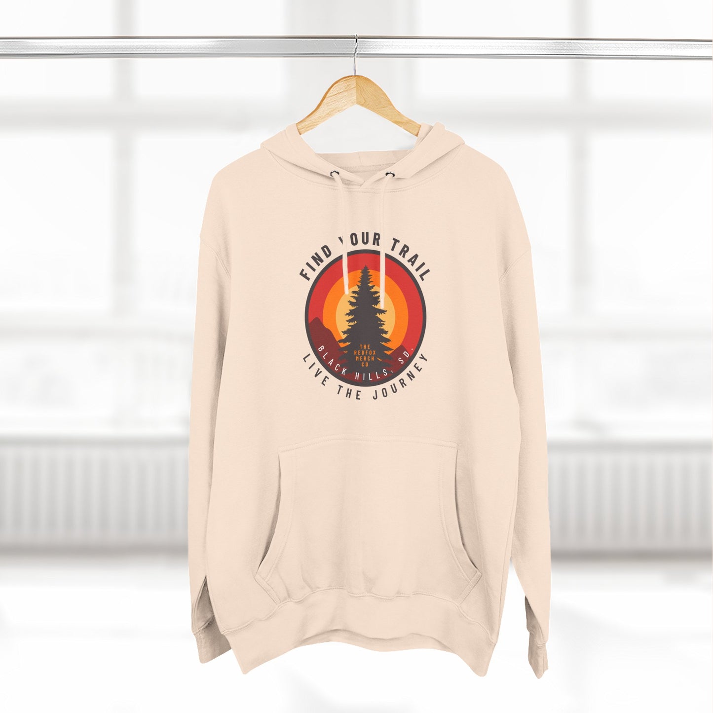 Adventure-Inspired Fleece Hoodie with Retro Design, Cozy Layer for Nature Lovers, Perfect for Hiking, Camping, Travel, Gifts