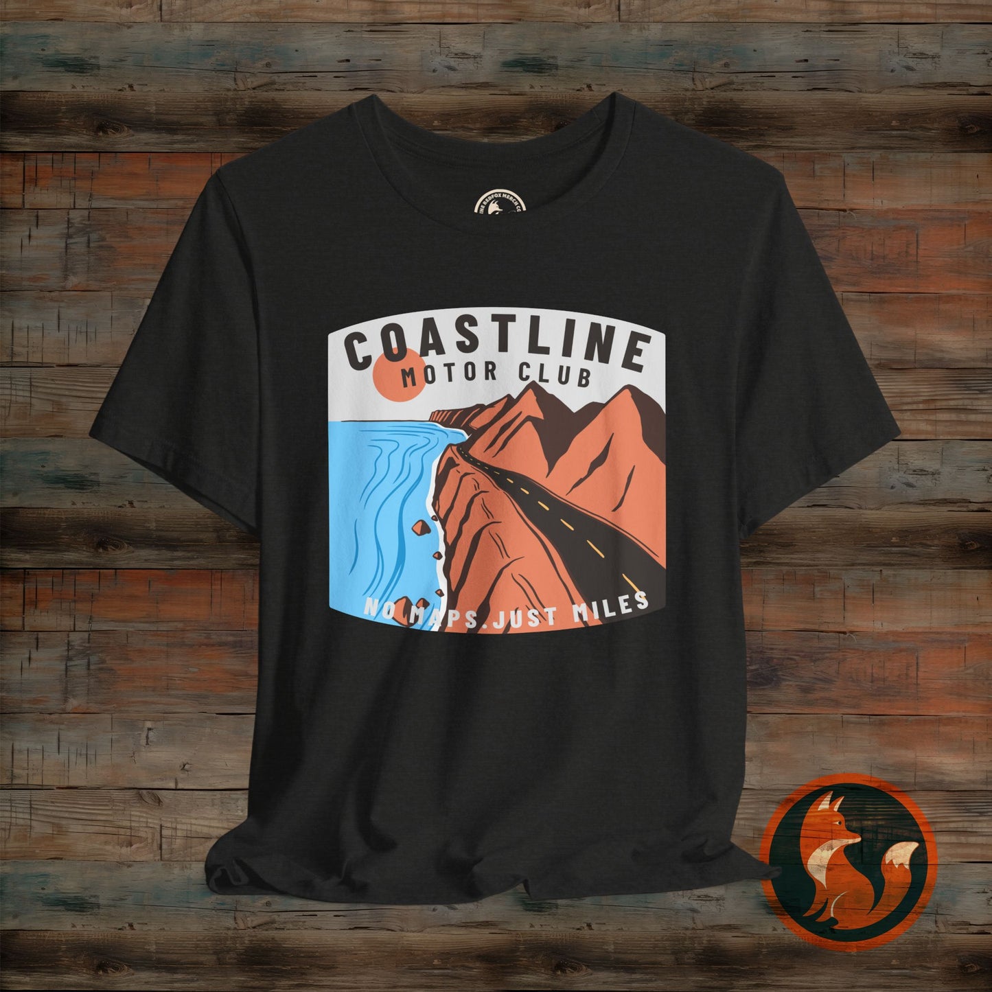 Coastline Motor Club Tee, Vintage Travel Shirt, Summer Vacation Apparel, Road Trip T-shirt, Adventure Gift Idea