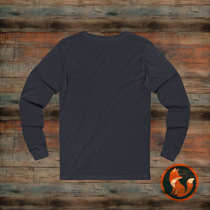 Unisex Jersey Long Sleeve Tee, Cozy Casual Top, Stylish Mountain Biking Apparel, Gift for Mountain Bikers, Outdoor Adventure Shirt