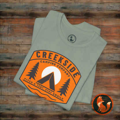 Creekside Camping Unisex Tee - Adventure Vibes, Outdoor Excursions, Nature Lover Gift, Summer Campwear, Hiking Apparel, Travel Shirt