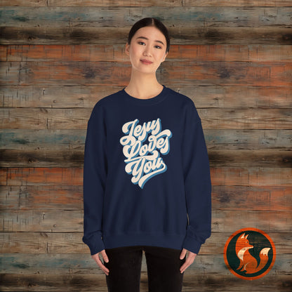Jesus Loves You Sweatshirt: Unisex Love Design, Cozy Gift for Friends, Family, Valentine's Day, Birthday, Everyday Wear