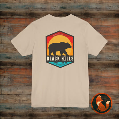 Black Hills Bear Short Sleeve Tee | Adventure Shirt, Nature Lover Gift, Hiking Apparel, Travel Tee, Outdoor Enthusiast Wear