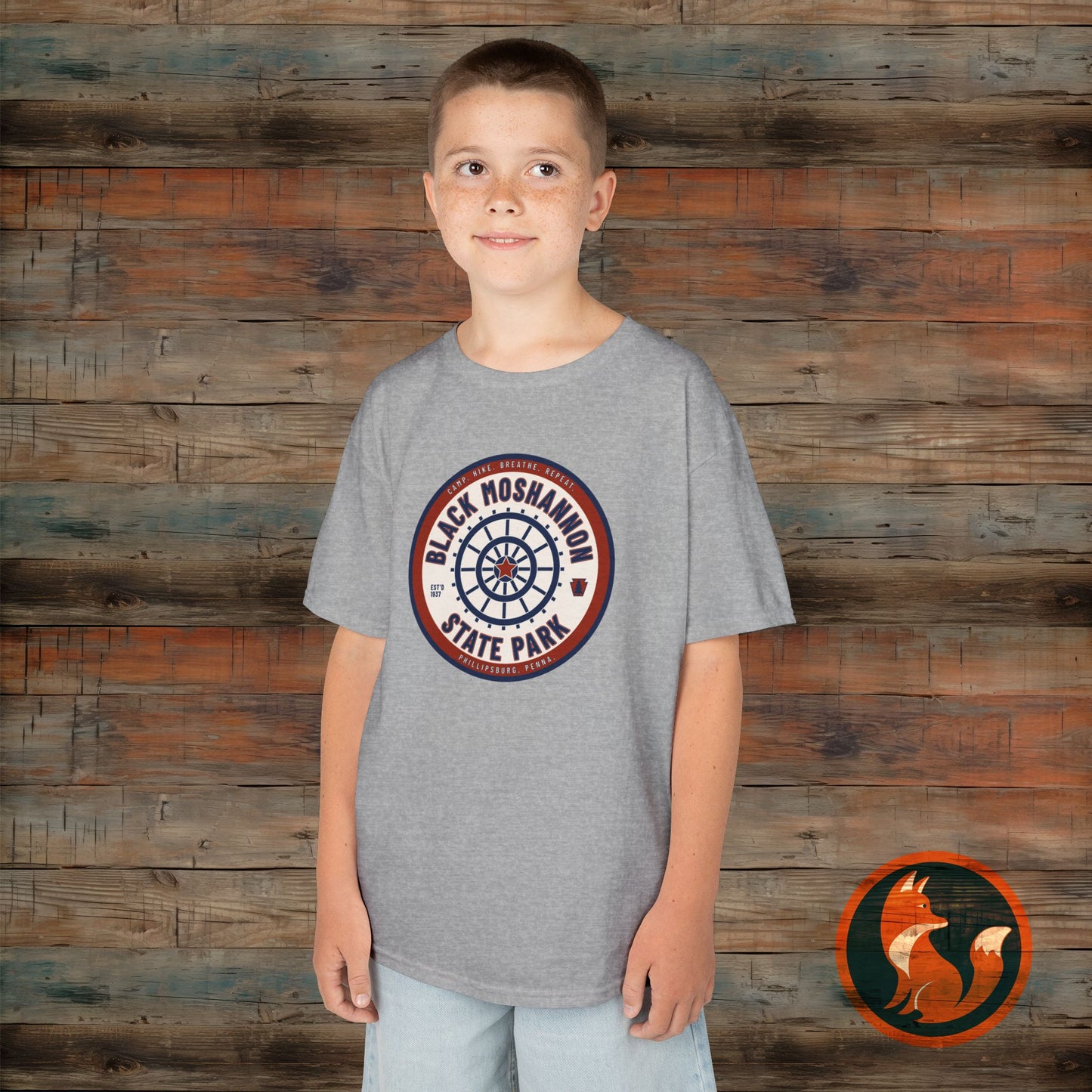 Black Moshannon State Park Kids Tee, Outdoor Adventure Kids Shirt, Nature Lover Gift, Campsite T-Shirt, Summer Family Trip Apparel, Youth Outdoor Clothing