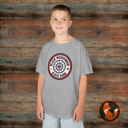 Black Moshannon State Park Kids Tee, Outdoor Adventure Kids Shirt, Nature Lover Gift, Campsite T-Shirt, Summer Family Trip Apparel, Youth Outdoor Clothing
