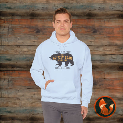 Cozy Adventure Hoodie, Grizzly Bear Print Sweatshirt, Wild and Free Apparel, Nature Lover Gift, Alaskan Style Clothing