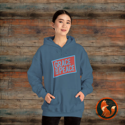 Unisex Grace and Peace Hooded Sweatshirt | Cozy Gift for Faith, Spirituality, Relaxation, Thoughtful Occasions, Everyday Wear