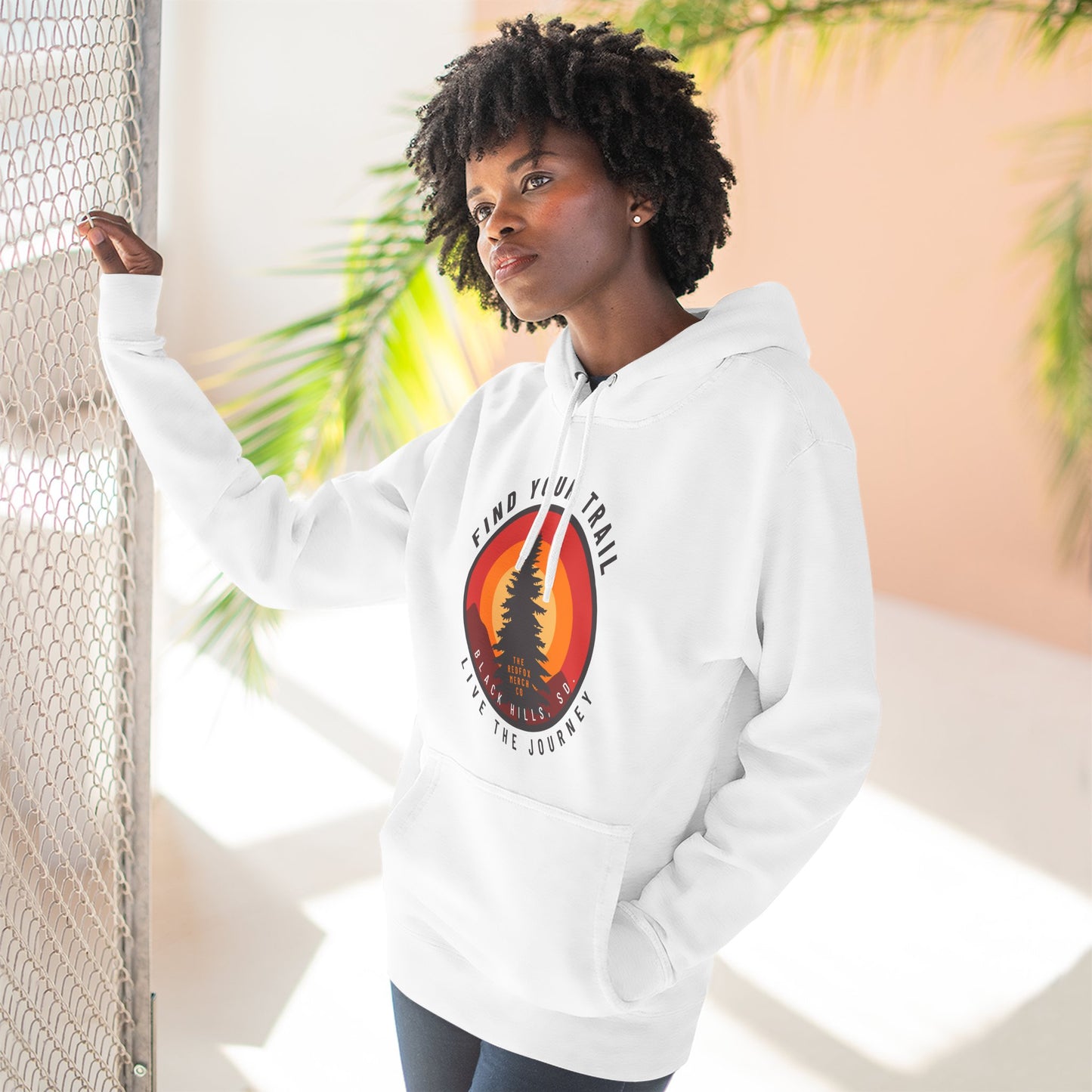 Adventure-Inspired Fleece Hoodie with Retro Design, Cozy Layer for Nature Lovers, Perfect for Hiking, Camping, Travel, Gifts