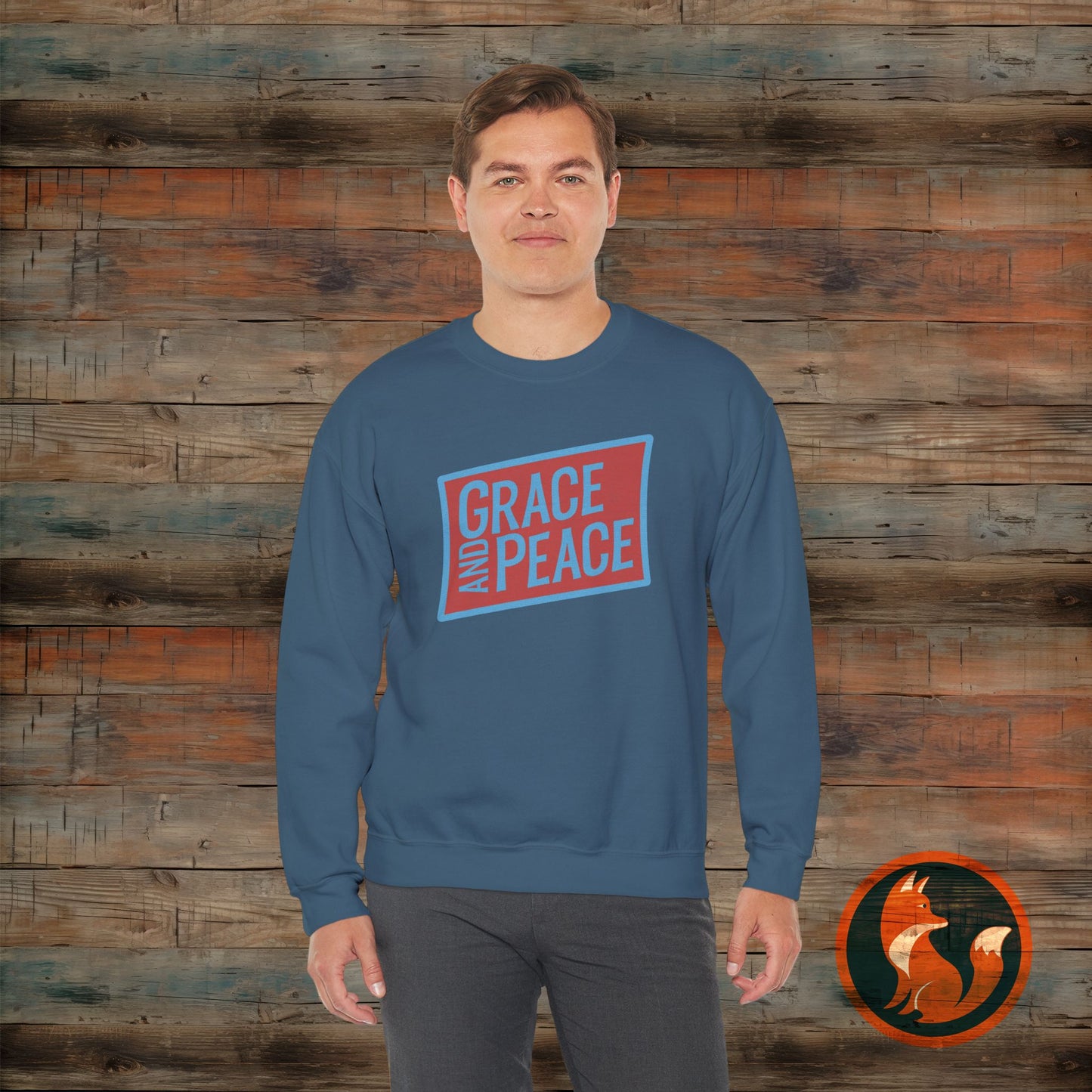 Unisex Crewneck Sweatshirt - Grace and Peace, Cozy Gift, Inspirational Apparel, Fall Fashion, Everyday Wear, Relaxed Style