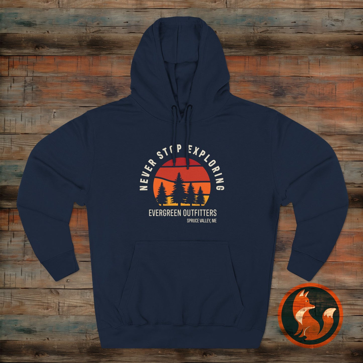 Explore More: Cozy Three-Panel Fleece Hoodie, Adventure Sweatshirt, Outdoor Gift, Travel Apparel, Nature Lovers Hoodie