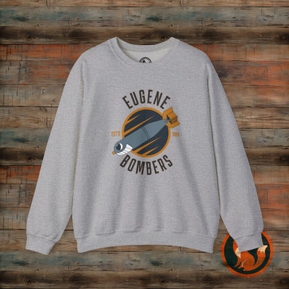 Eugene Bombers Crewneck Sweatshirt - Cozy, Unisex, Sports Apparel, Ideal for Team Spirit, Casual Wear, Gifts for Fans