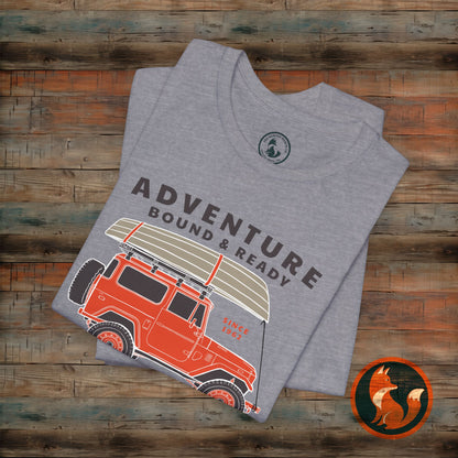 Adventure Bound & Ready Tee, Unisex T-Shirt, Outdoor Apparel, Camping Gift, Travel Shirt, Adventure Lover's Top