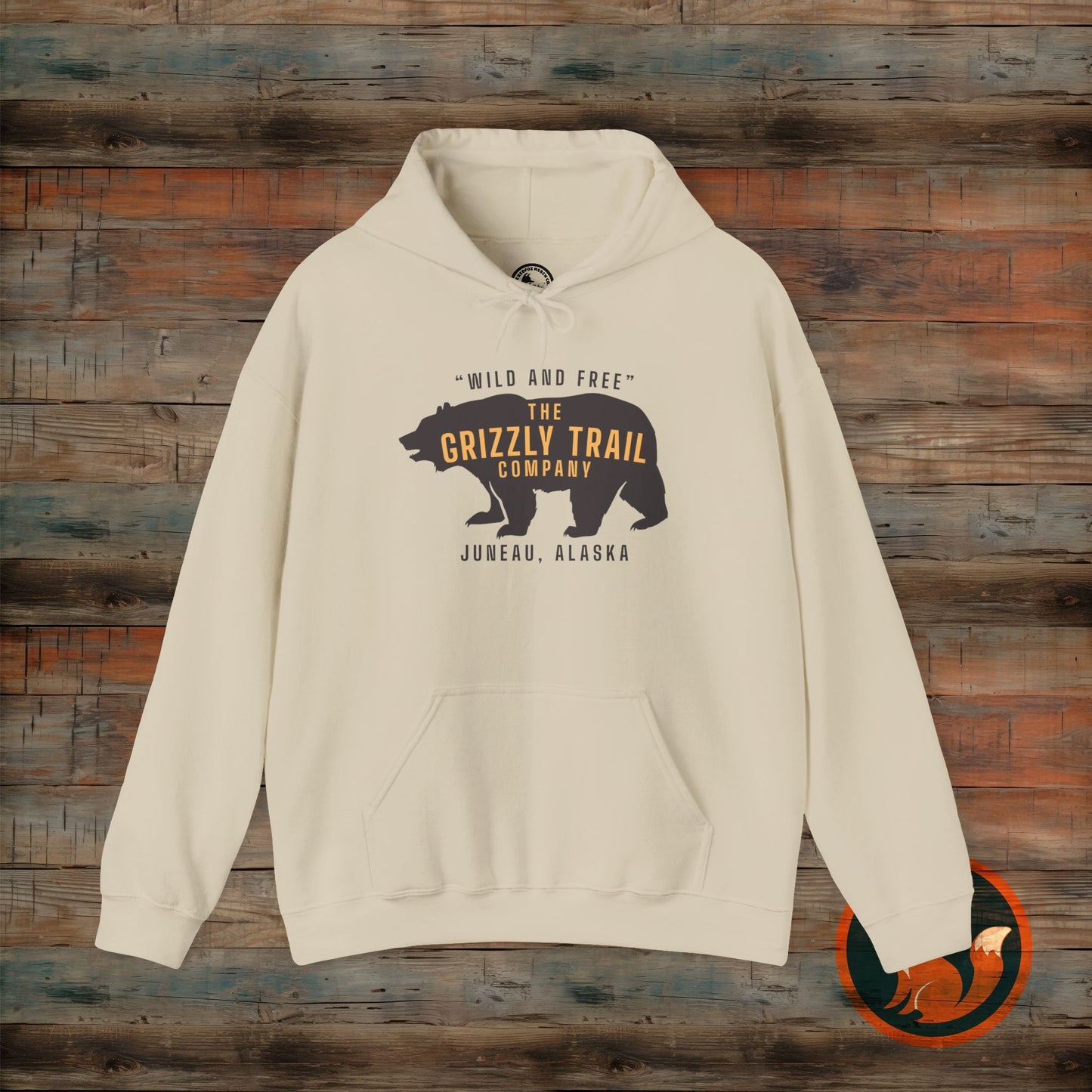 Cozy Adventure Hoodie, Grizzly Bear Print Sweatshirt, Wild and Free Apparel, Nature Lover Gift, Alaskan Style Clothing