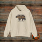 Cozy Adventure Hoodie, Grizzly Bear Print Sweatshirt, Wild and Free Apparel, Nature Lover Gift, Alaskan Style Clothing