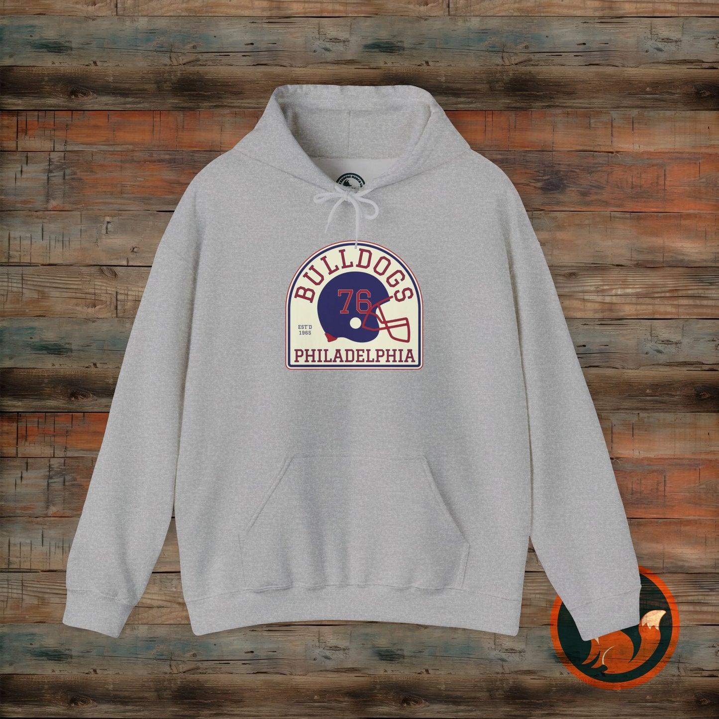 Vintage Bulldogs Hoodie, Unisex Sports Sweatshirt, Philadelphia Apparel, Cozy Game Day Gear, Unique Gift for Him/Her