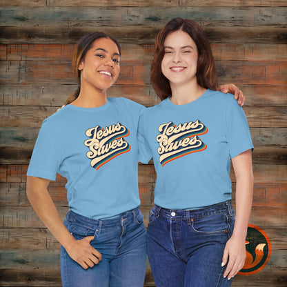 Stylish Jesus Saves Tee, Faith-Based Tee, Unisex Graphic Shirt, Everyday Comfort, Perfect Gift for Believers