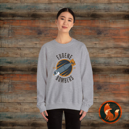 Eugene Bombers Crewneck Sweatshirt - Cozy, Unisex, Sports Apparel, Ideal for Team Spirit, Casual Wear, Gifts for Fans