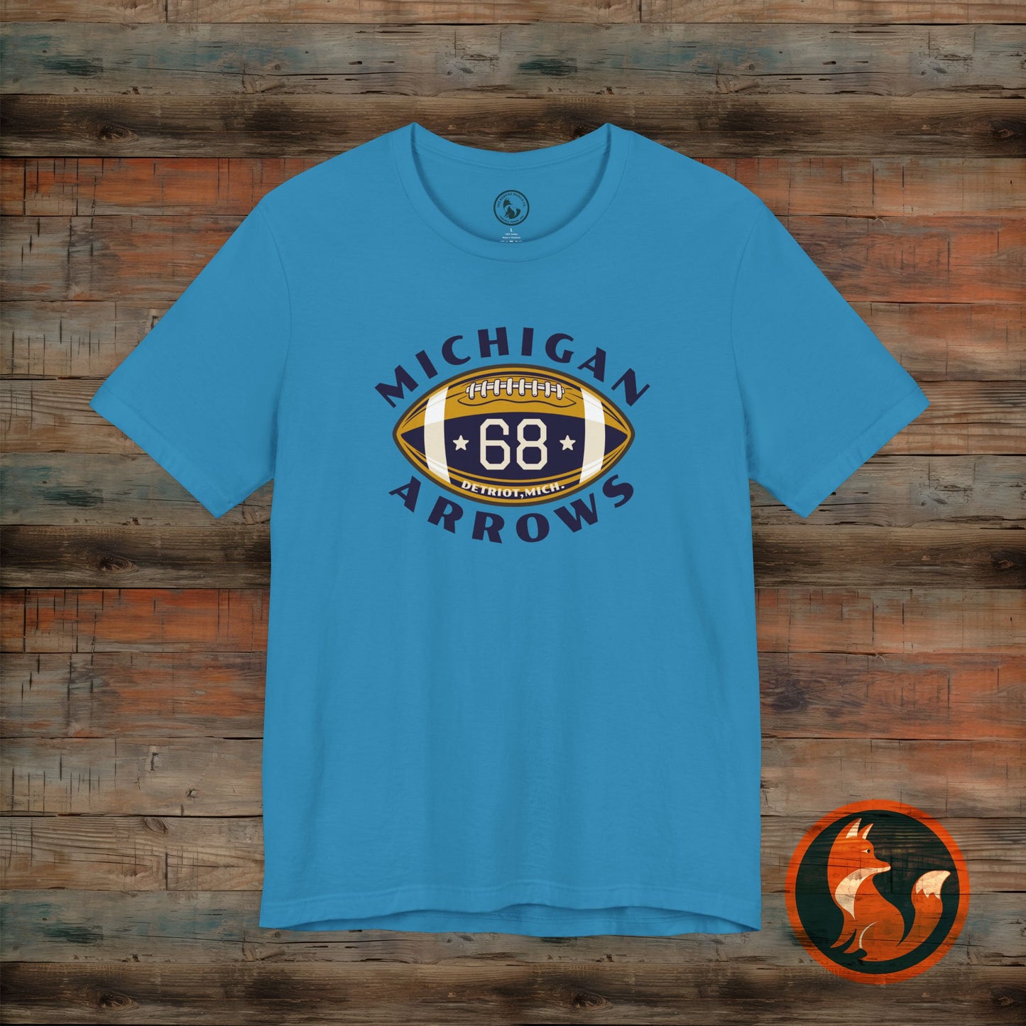 Vintage Michigan Arrows Football Tee, Unisex Classic Sports Shirt, Gift for Him, Casual Wear, Fall Game Day Shirt