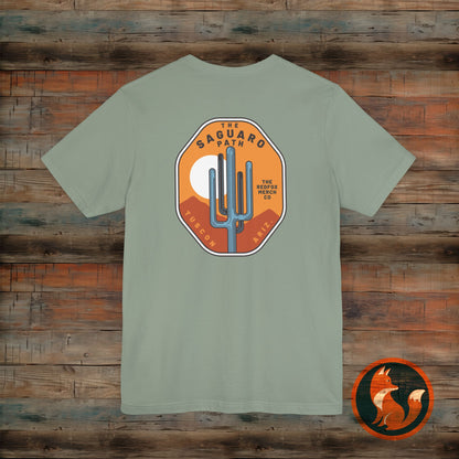 Saguaro Sunset Tee, Unisex Graphic Tee, Desert Vibes Shirt, Travel Souvenir T-Shirt, Outdoor Adventure Wear, Casual Summer Apparel