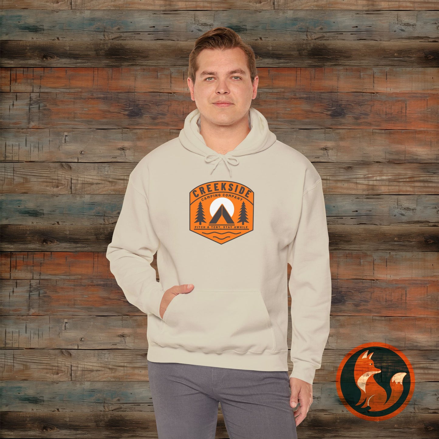 Creekside Retreat Unisex Hoodie, Camping Sweatshirt, Outdoor Adventure Apparel, Cozy Gift for Nature Lovers, Hiking Hooded Sweatshirt